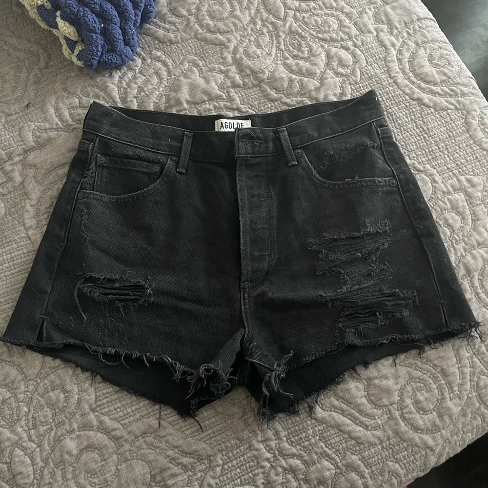 high waist agolde shorts